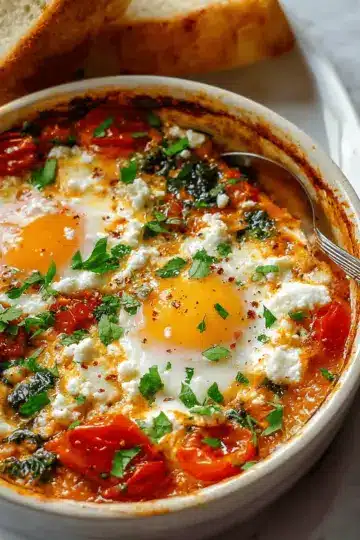 Baked Feta Eggs Recipe