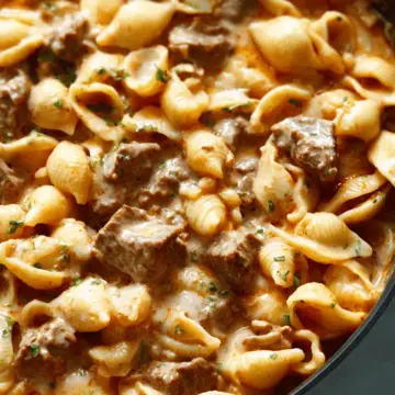 Creamy Beef and Shells