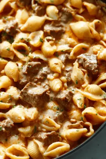 Creamy Beef and Shells