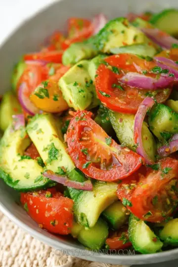 Cucumber Tomato Avocado Salad