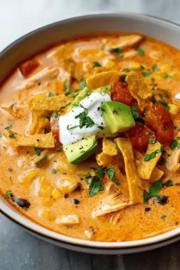Creamy Chicken Tortilla Soup