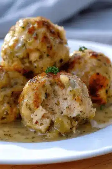 Leftover Turkey Stuffing Balls