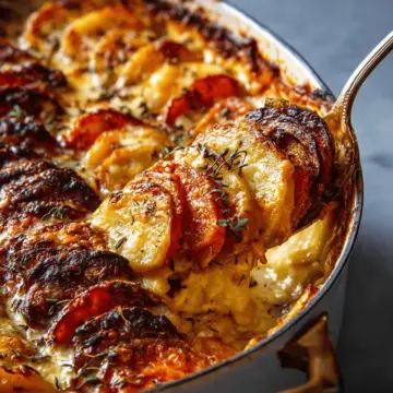 Cheesy Root Vegetable Gratin