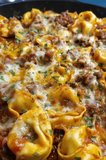 Cheesy Beef Enchilada Tortellini