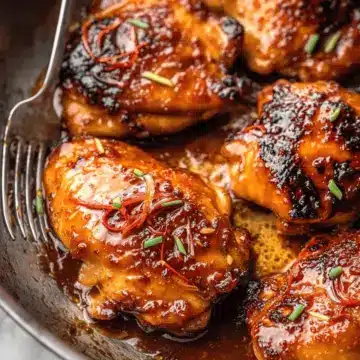Sweet and Spicy Glazed Chicken Thighs