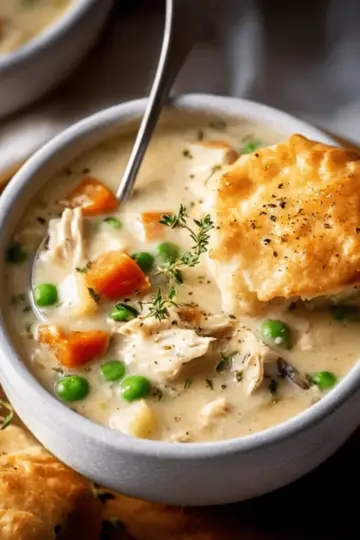 Healthy Chicken Pot Pie Soup