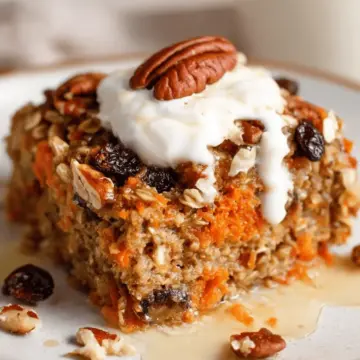 Healthy Carrot Cake Baked Oatmeal