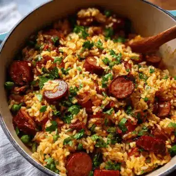 Smoked Sausage and Rice – quick one pot meal