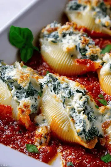 Spinach and Ricotta Stuffed Shells
