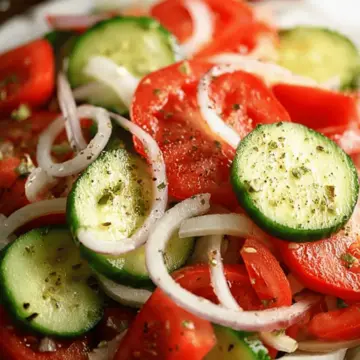 Tomato, Cucumber, and Onion Salad