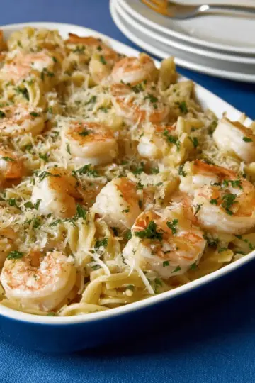 Shrimp Scampi Pasta Bake