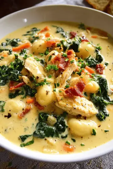 Creamy Chicken Bacon Gnocchi Soup