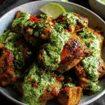 Peruvian Chicken with Green Sauce (Aji Verde)