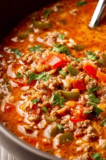 Easy Stuffed Pepper Soup