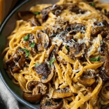 Caramelized Leek and Mushroom Gruyere Pasta