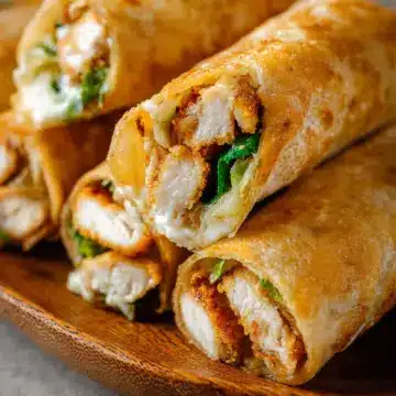 Crispy Chicken Wraps with Cheese