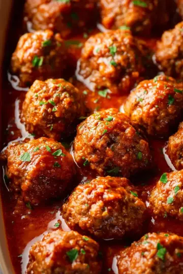 Easy Baked Porcupine Meatballs