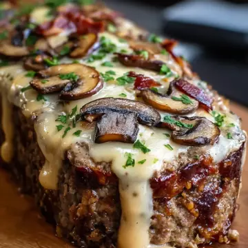 Mushroom Swiss Cheese Meatloaf Recipe
