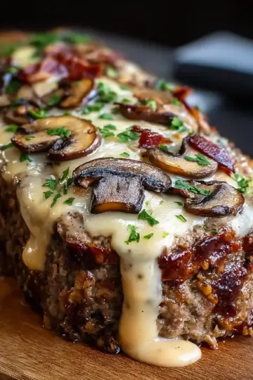 Mushroom Swiss Cheese Meatloaf Recipe