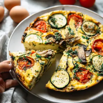 Crustless Garden Vegetable Quiche (gluten free + dairy free)