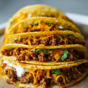 Ground Beef Baked Tacos
