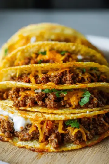 Ground Beef Baked Tacos