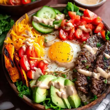 Beef Burger Bowl Recipe