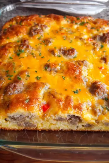 Sausage and Crescent Roll Breakfast Casserole