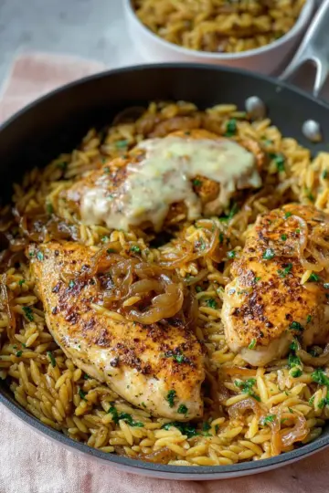 Onion Chicken and Orzo
