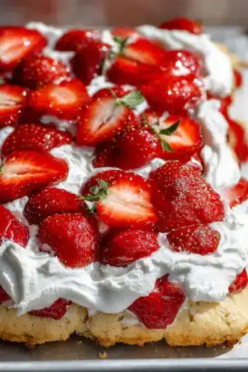 Sheet Pan Strawberry Shortcake