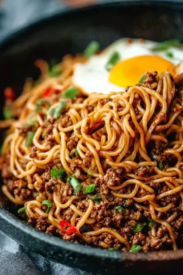 Asian Ground Beef Noodles