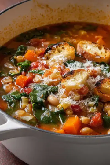 Winter Minestrone & Garlic Bruschetta
