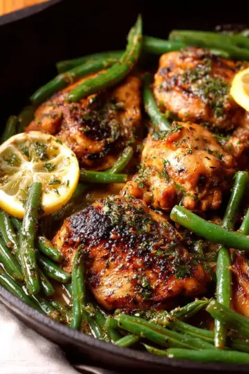 Lemon Garlic Chicken with Green Beans