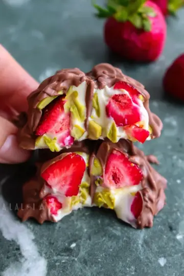 Easy Chocolate Yogurt Strawberry Clusters