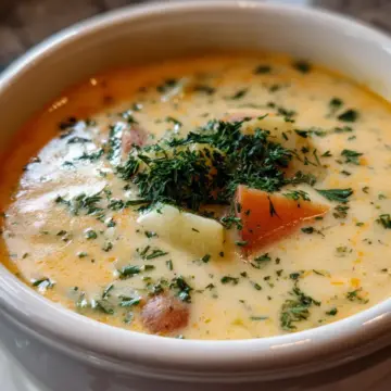 Hearty Cheddar Garlic Herb Potato Soup: 1hr dream