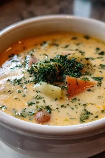 Hearty Cheddar Garlic Herb Potato Soup: 1hr dream