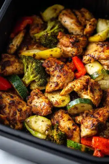 Healthy Air Fryer Chicken and Veggies