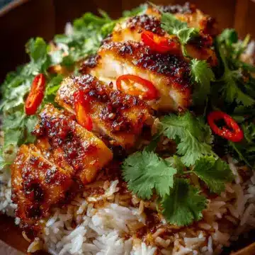 Spicy Maple Chicken & Coconut Rice