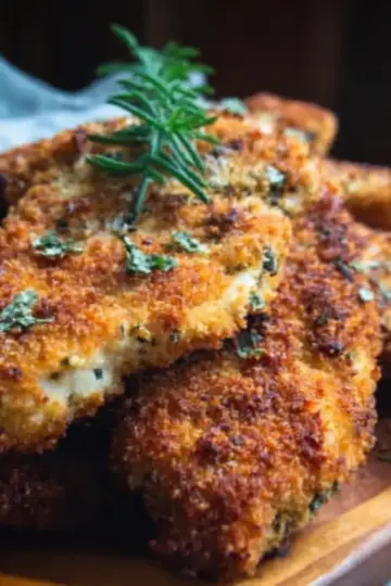 Basil Parmesan Panko-Crusted Chicken Breast