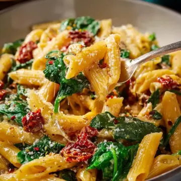 Spinach and Sun-Dried Tomato Pasta