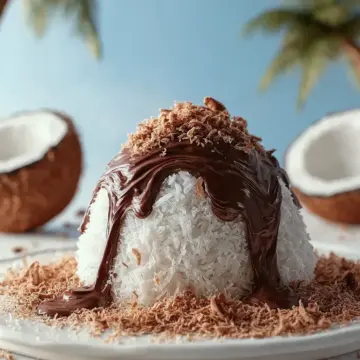 Coconut Dome with Chocolate Spread