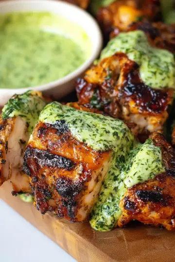 Peruvian Chicken With Green Sauce