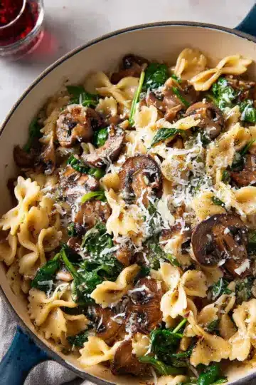 Mushroom Spinach Pasta