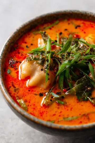 red curry dumpling soup