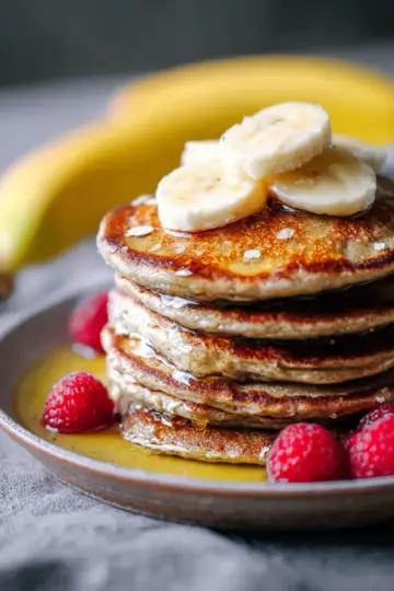 Easy and healthy Banana Oat pancakes