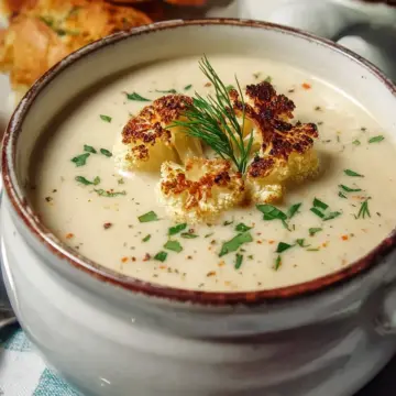 Creamy Roasted Cauliflower Soup
