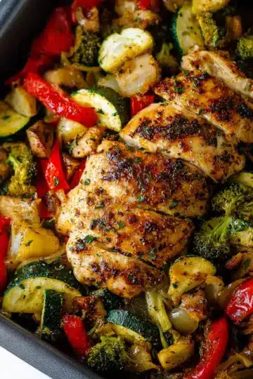 Healthy Air Fryer Chicken and Veggies