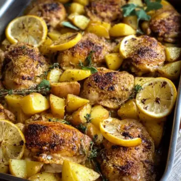 One Pan Greek Lemon Chicken and Potatoes