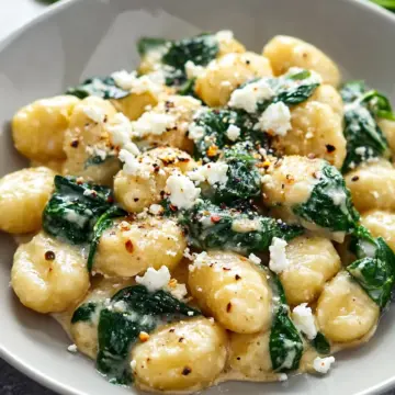 Creamy Gnocchi with Spinach and Feta