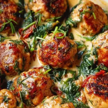 Creamy Spinach & Turkey Meatballs